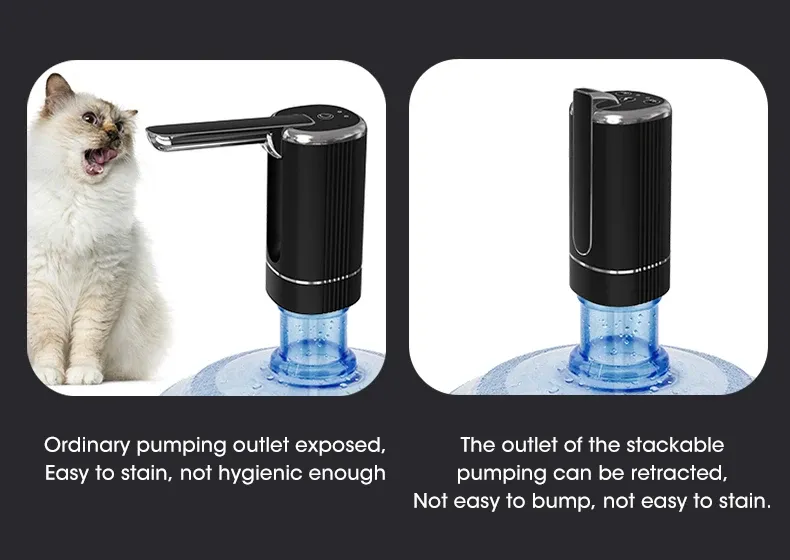 Distributeur d'eau pliable automatique, détail de la pompe