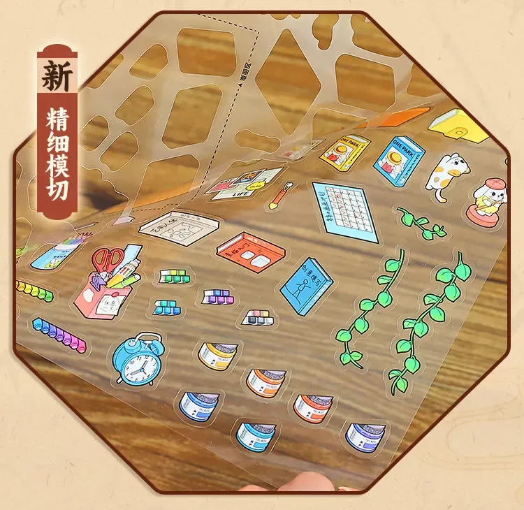 Organisation de bureau avec stickers