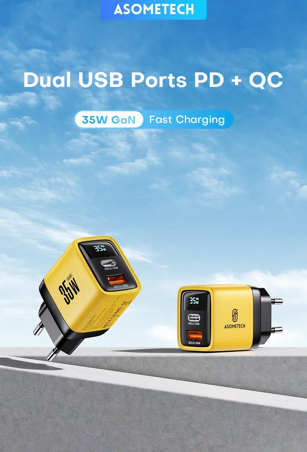 Chargeur rapide au design épuré