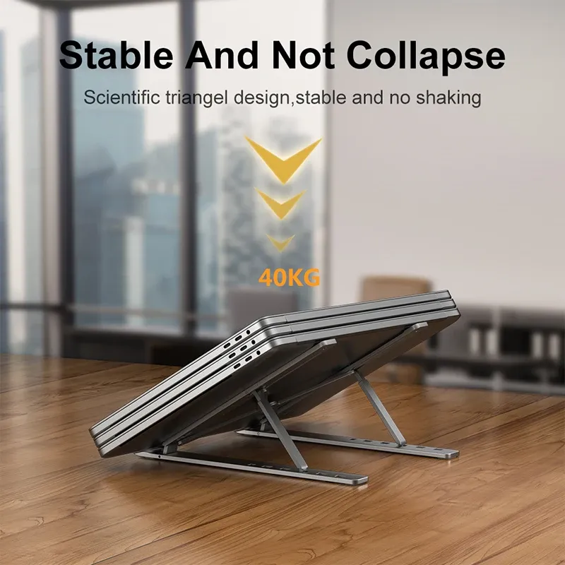 Support pour ordinateur portable, détail des finitions