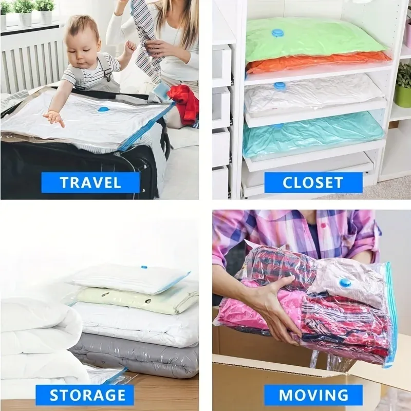 Sac de compression refermé avec sa valve