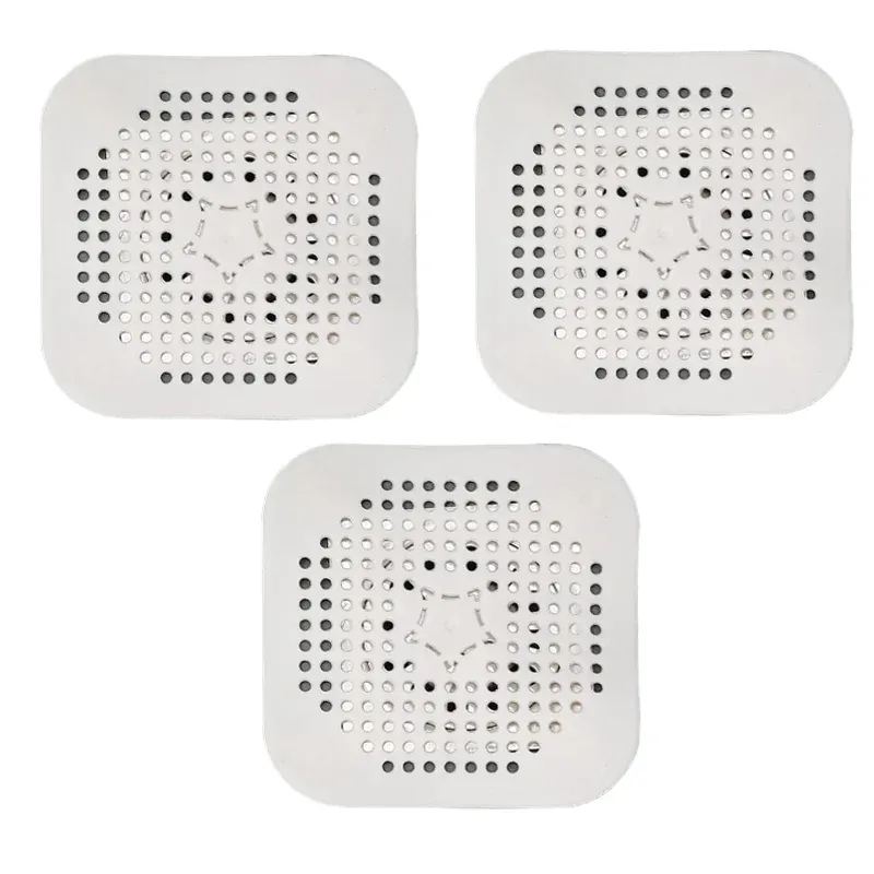 Lot de 3 filtres de vidange en silicone anti-blocage pour évier, baignoire et douche 9