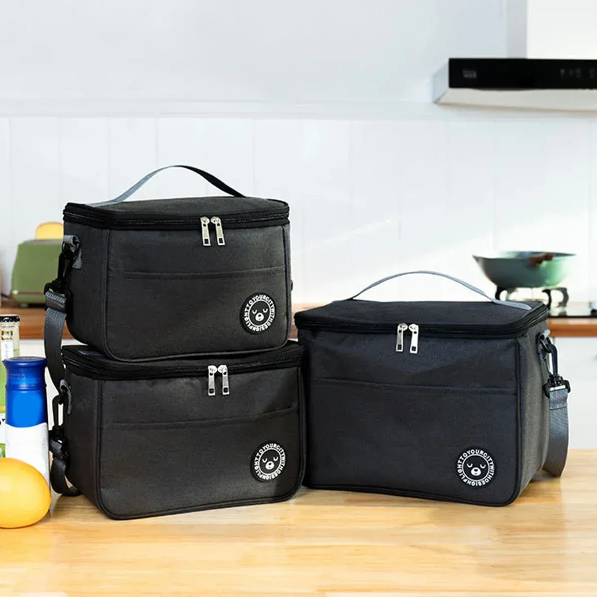 Sac isotherme carré en aluminium épais, boîte à repas pour bureau et étudiants, grand format (L) 9