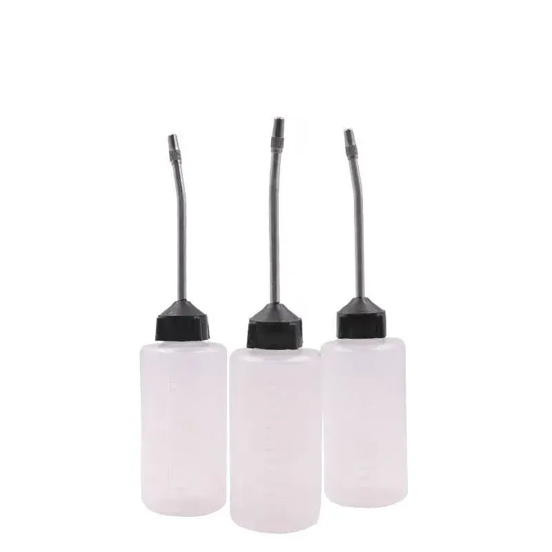 Burette d'huile pour machine à coudre 120 ml, bec en fer avec capuchon et embout long en plastique 3