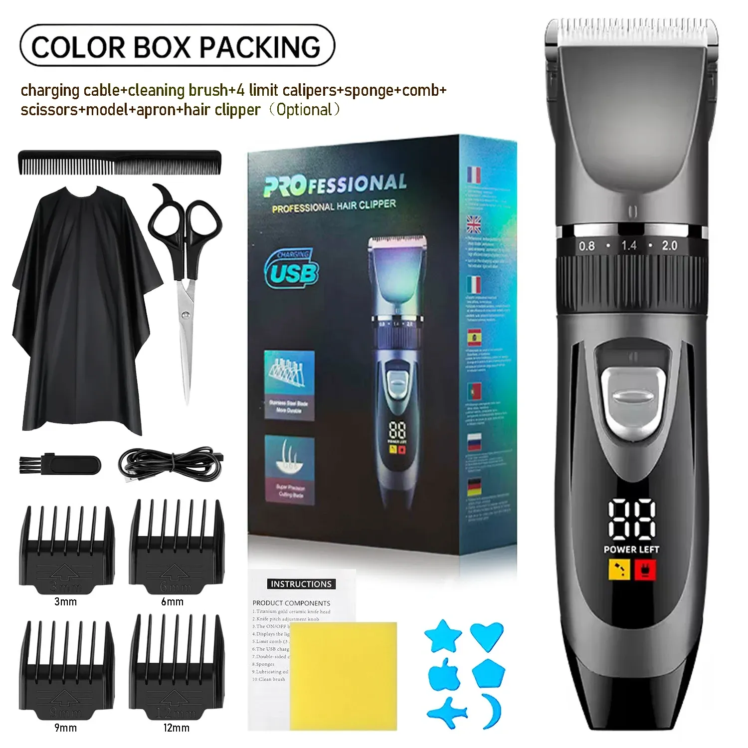 Tondeuse à cheveux électrique professionnelle