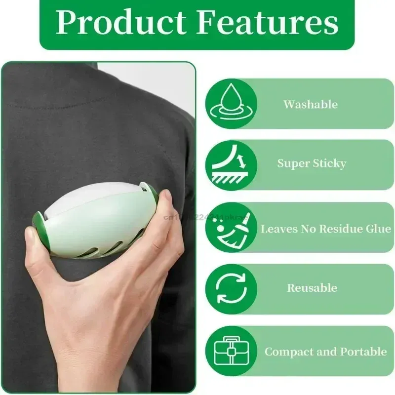 Rouleau réutilisable et lavable anti-poils d'animaux pour vêtements, nettoyeur de peluches pour chats et chiens, outil portable 2
