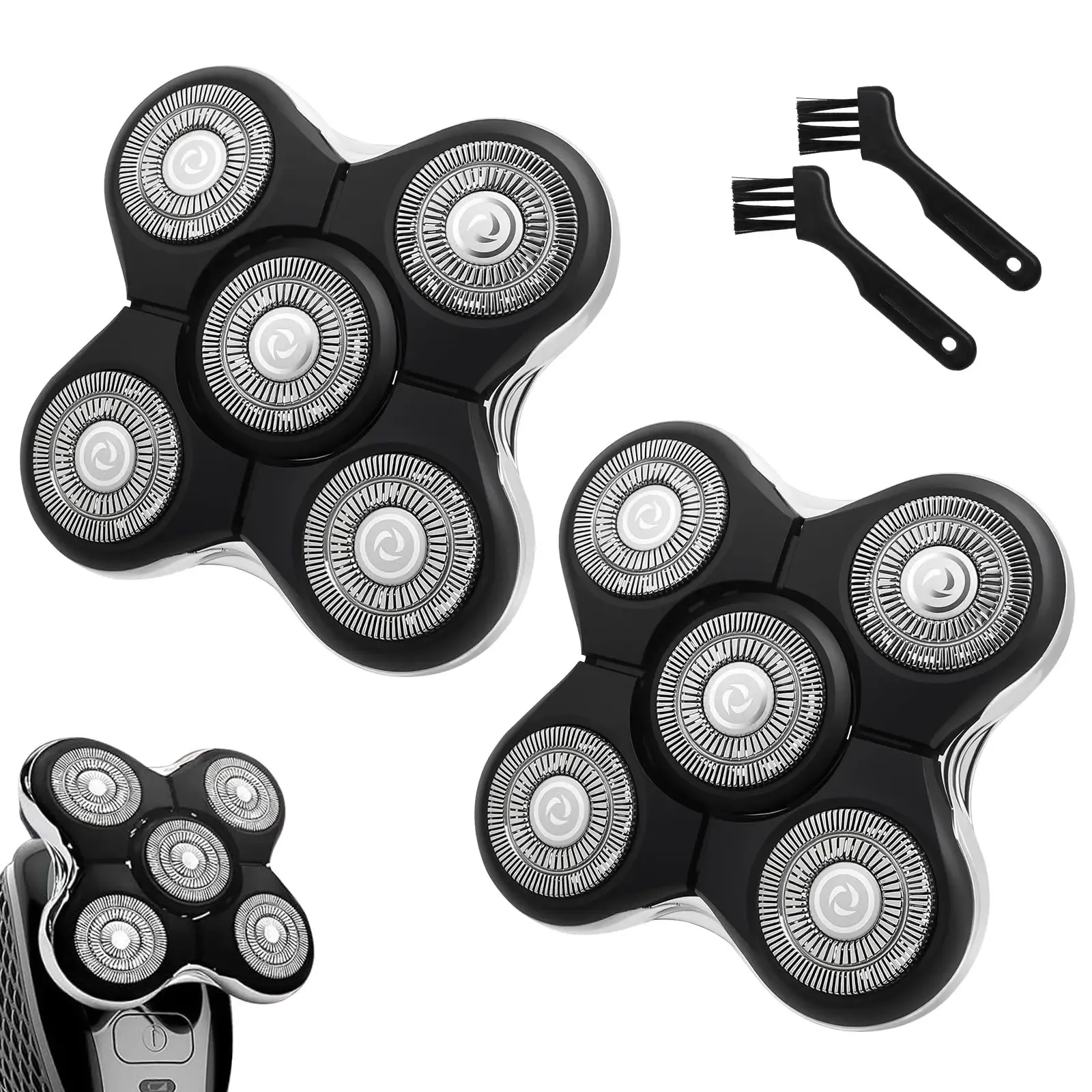 Têtes de rasoir de rechange compatibles avec Balder XR7000, RX5 et XR1500, lot de 5 têtes flottantes à double lame pour rasoir électrique homme, utilisable à sec et sous l'eau 8