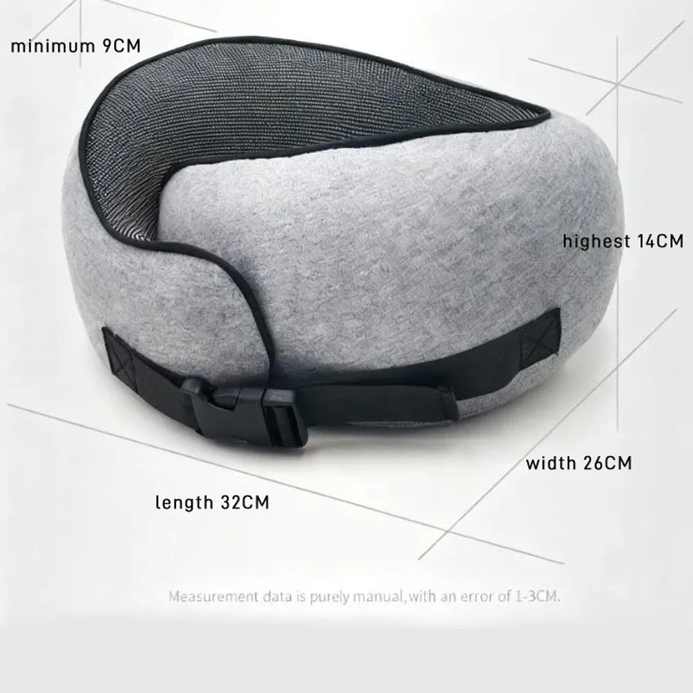 Oreiller cervical en U à mémoire de forme, pliable, idéal pour les voyages et la sieste 2