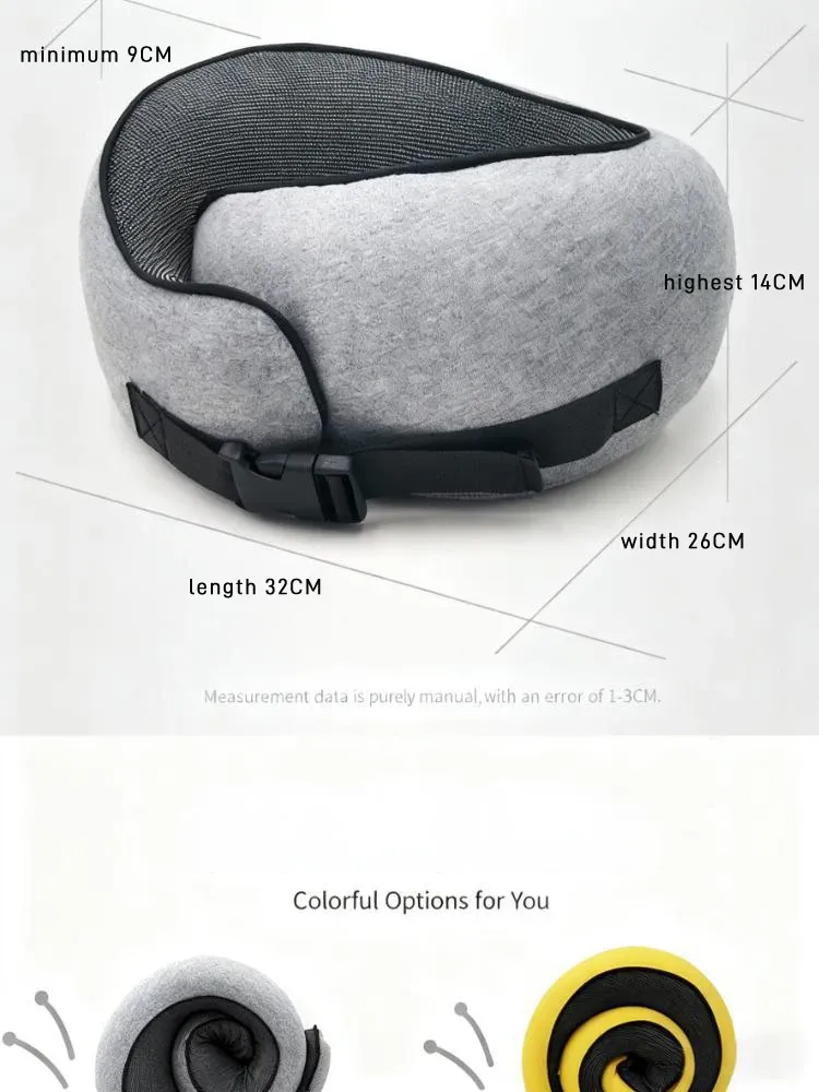Détail du soutien cervical de l'oreiller en U
