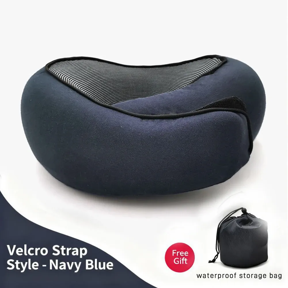 Oreiller cervical en U à mémoire de forme, pliable, idéal pour les voyages et la sieste 8