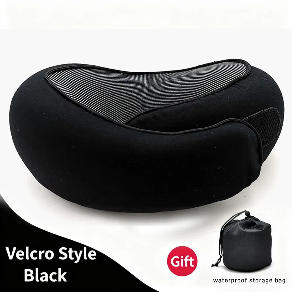 Oreiller cervical en U à mémoire de forme, pliable, idéal pour les voyages et la sieste 9