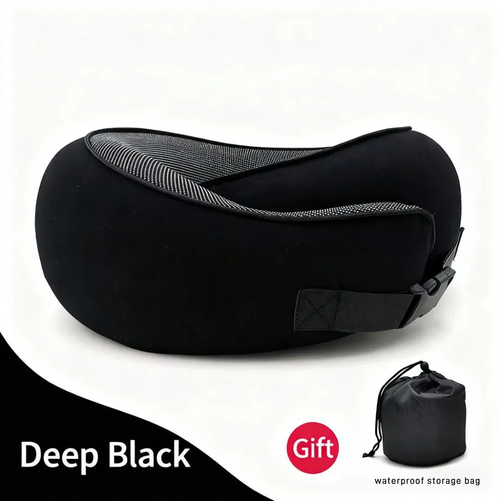 Oreiller cervical en U à mémoire de forme, pliable, idéal pour les voyages et la sieste 12