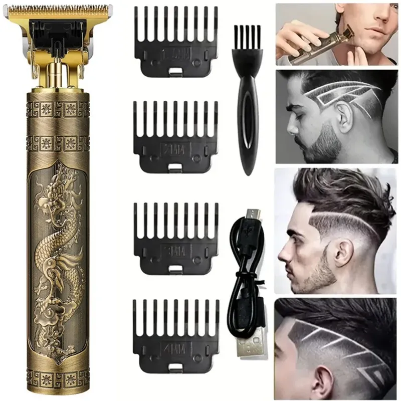 Tondeuse à cheveux électrique professionnelle sans fil USB, kit de toilettage, tondeuse à barbe, coupe de cheveux - Image 1