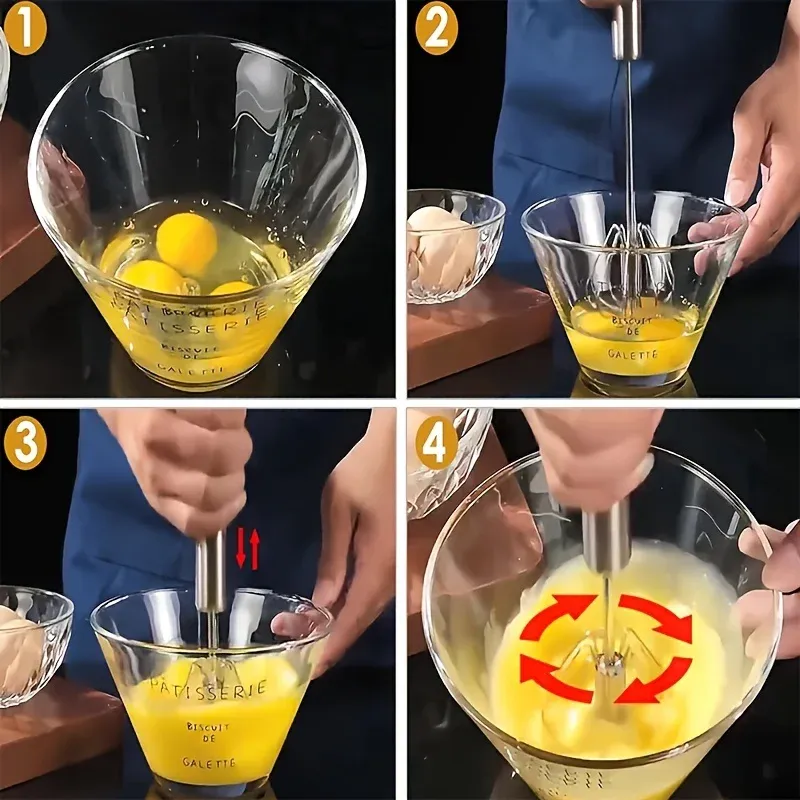 Batteur à œufs en acier inoxydable, pour la pâtisserie
