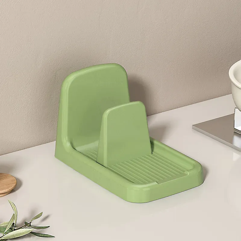 Organisateur de couvercles de casserole empilable en plastique, support de rangement de cuisine peu encombrant pour plusieurs couvercles et ustensiles de cuisine 8