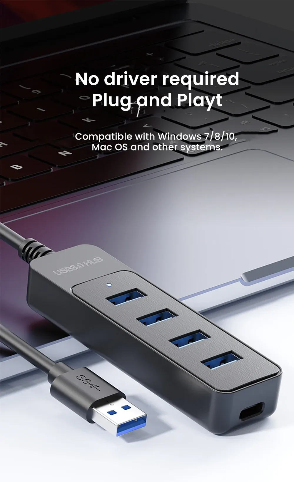 Hub USB multi-ports, ergonomie et praticité