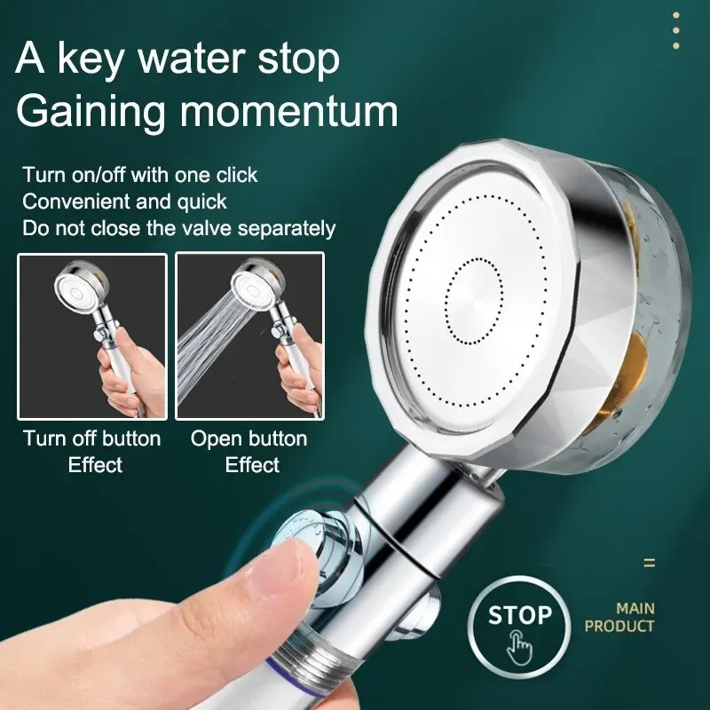 Pommeau de douche turbo à haute pression, détail du filtre