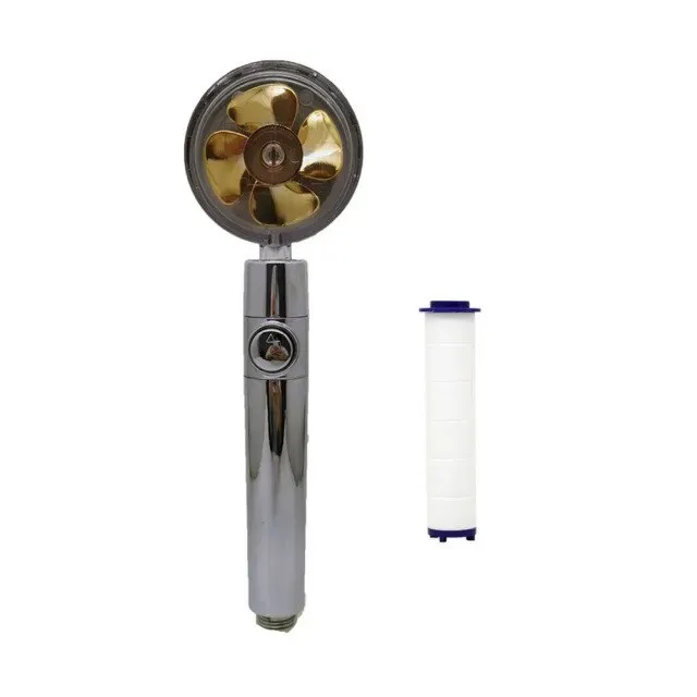 Tête de douche à main haute pression avec buse turbo et filtre en coton 14