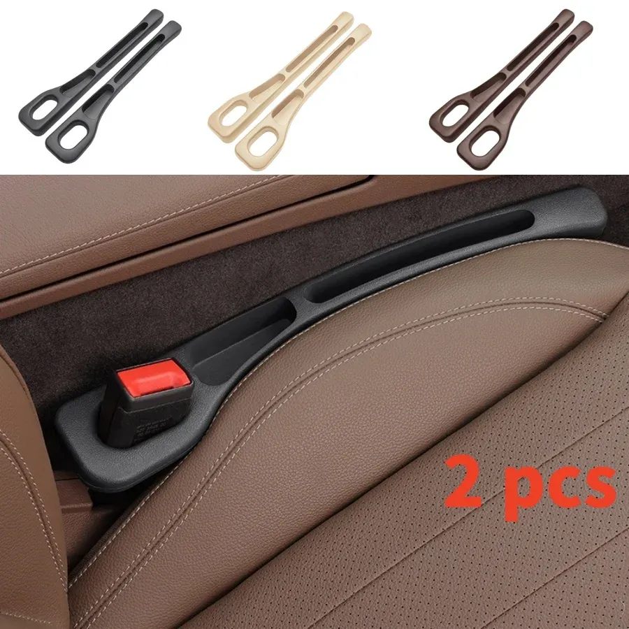 Organisateur d'espace entre sièges auto, lot de 2, bande de comblement étanche en PU avec 2 rainures, rangement d'espace entre sièges, accessoire d'intérieur automobile