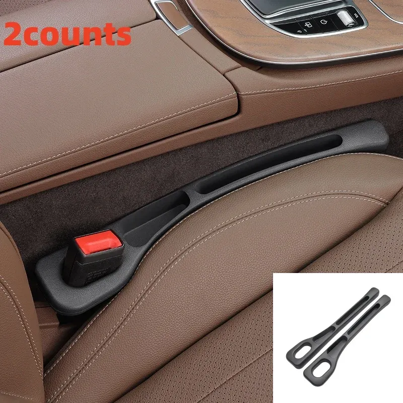 Organisateur d'espace entre sièges auto, lot de 2, bande de comblement étanche en PU avec 2 rainures, rangement d'espace entre sièges, accessoire d'intérieur automobile 7