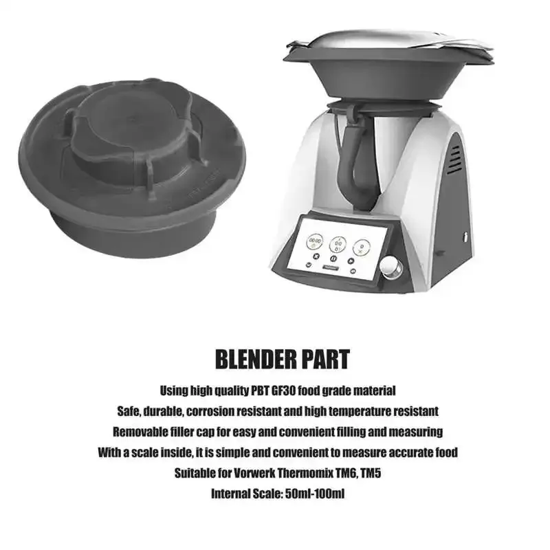 Tasse doseuse de qualité alimentaire pour mixeur, accessoire de cuisine pour Vorwerk Thermomix TM5 et TM6 4