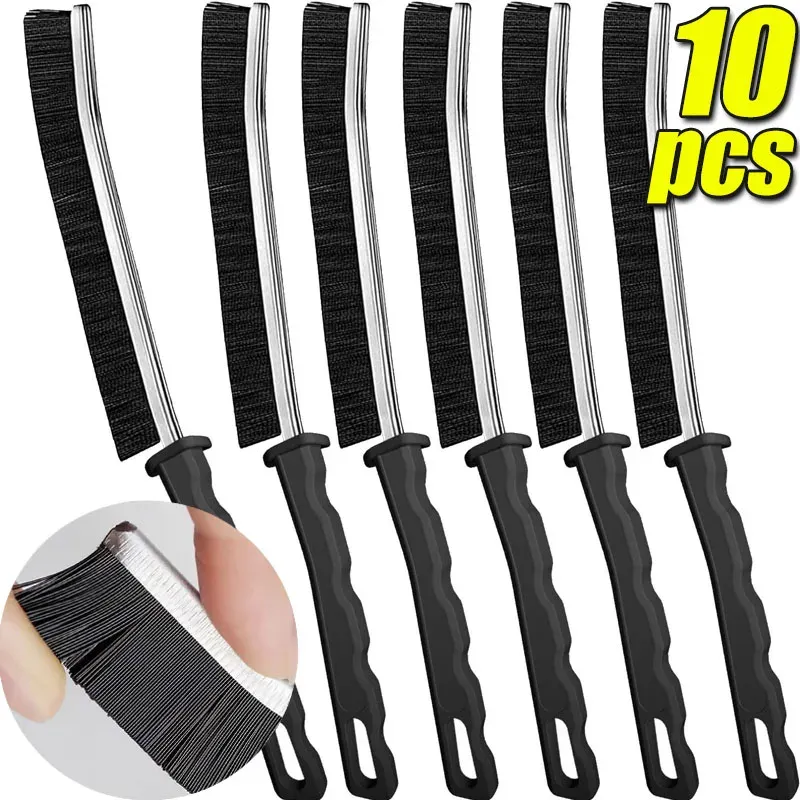 Brosse à joints à manche long pour cuisine et salle de bain, poils durs et résistants, idéale pour carrelage, encadrements de fenêtres et rails de porte - Image 1