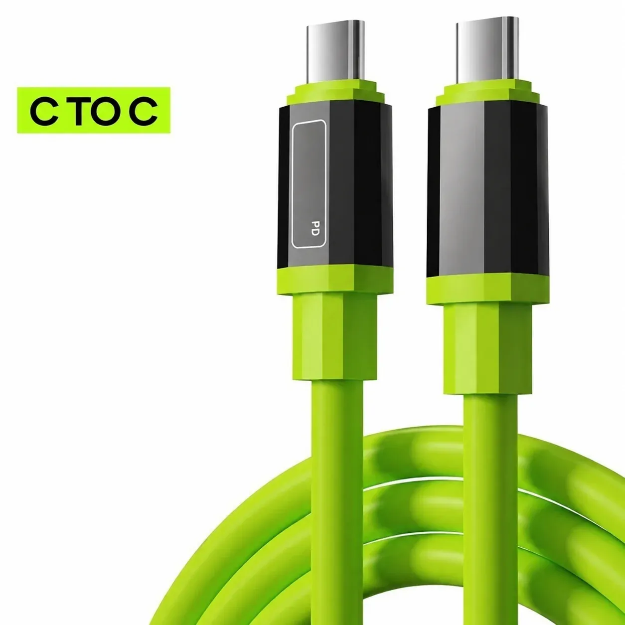 Câble de charge USB-C vers USB-C universel, haute puissance 6A, compatible téléphones portables Xiaomi, iPhone et Samsung 6