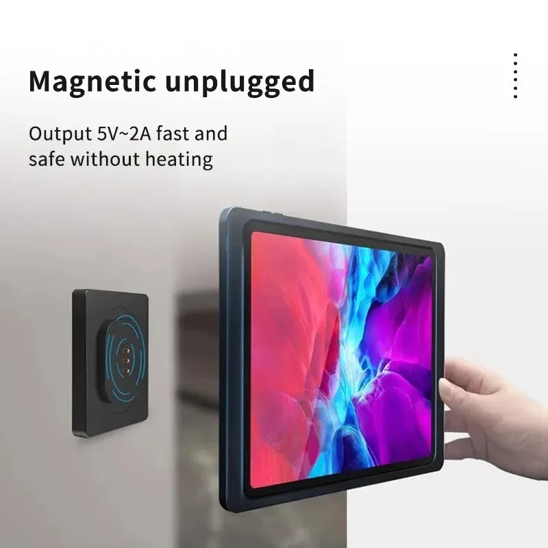 Support mural magnétique avec chargeur sans fil et station d'accueil USB-C pour tablette Android et iPad, panneau de contrôle domotique 2