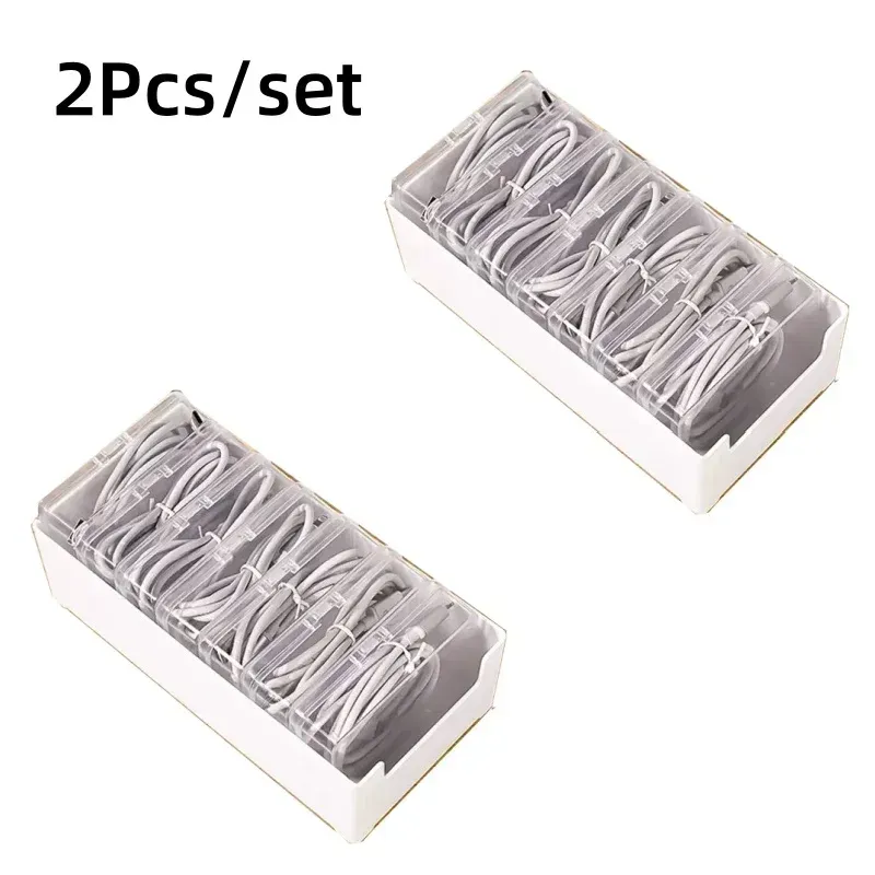 Boîte d'organisation de câbles de données, boîte de rangement pour cordons, organiseur de câbles de chargeur de bureau, kit d'organisation de câbles Apple, format mini 9