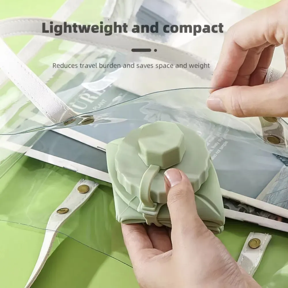 Gourde pliable en silicone, rangement compact