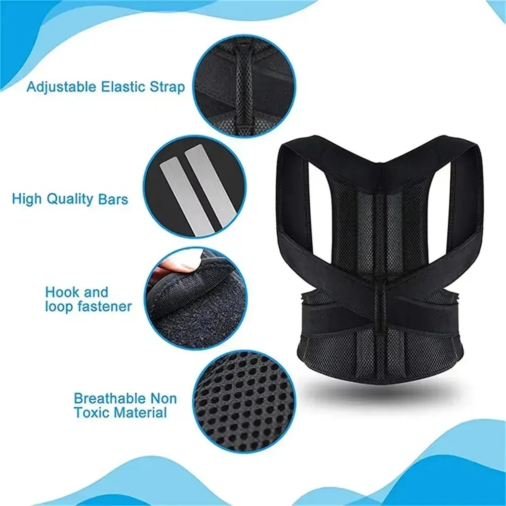 Correcteur de posture réglable pour hommes et femmes, ceinture de soutien lombaire respirante, tailles S à XXXL 2
