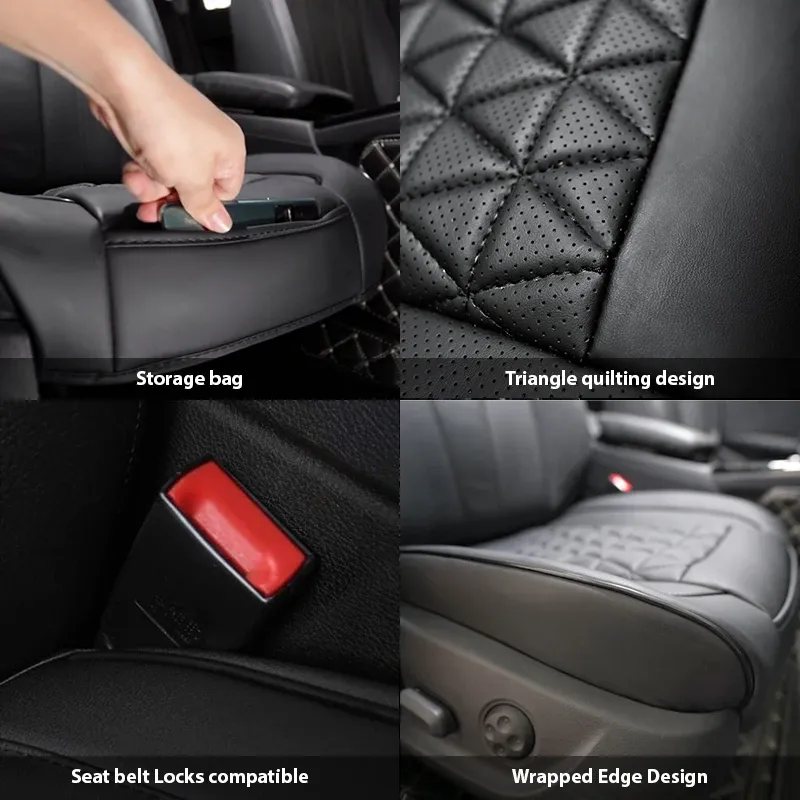 Housse de siège avant de voiture en cuir PU, protection universelle pour siège auto 6