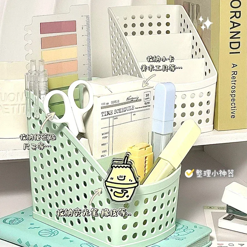 Organisateur de maquillage en forme de papeterie scolaire, boîte de rangement de bureau, conteneur à cosmétiques, bijoux et papeterie en plastique 2