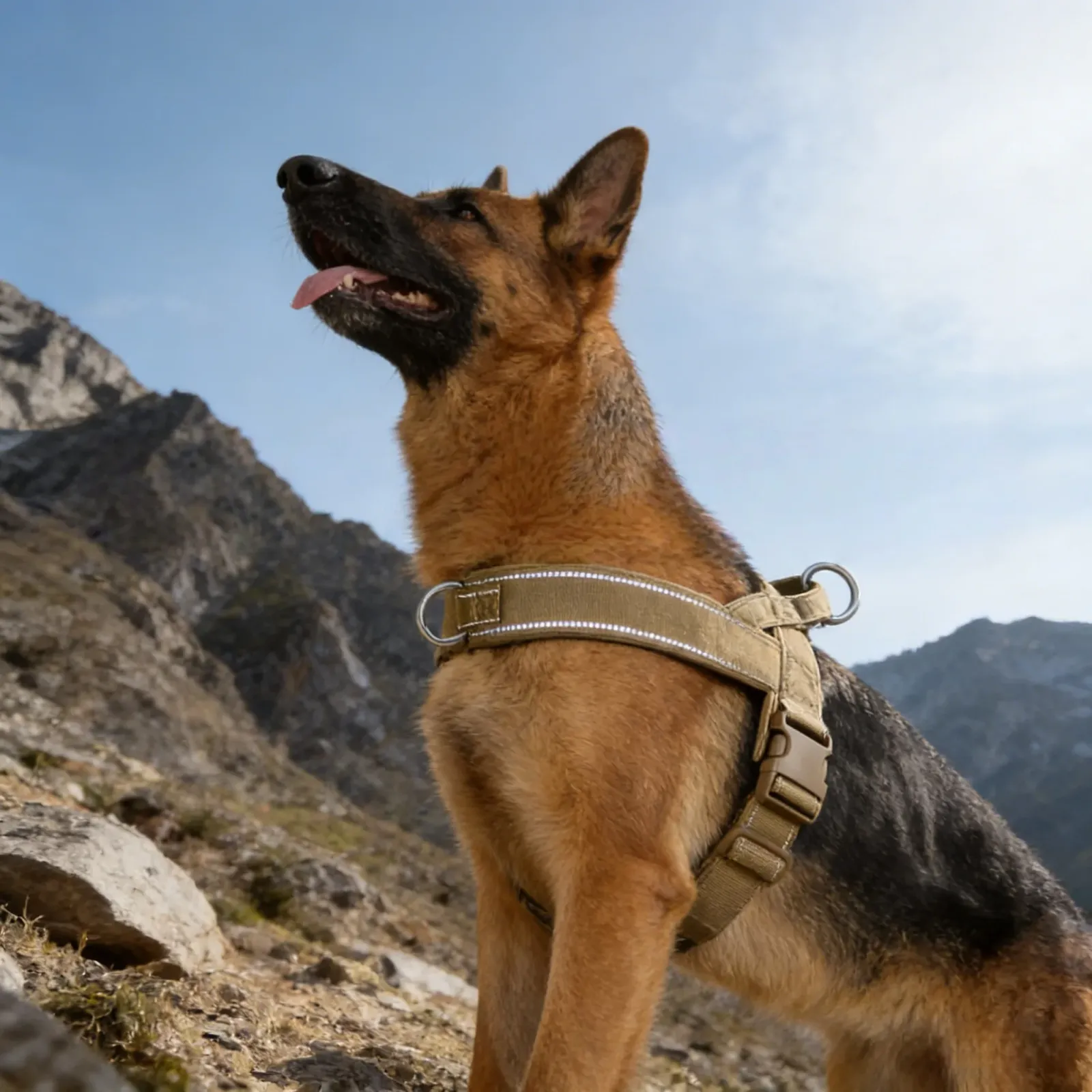 Détail du harnais tactique pour grand chien