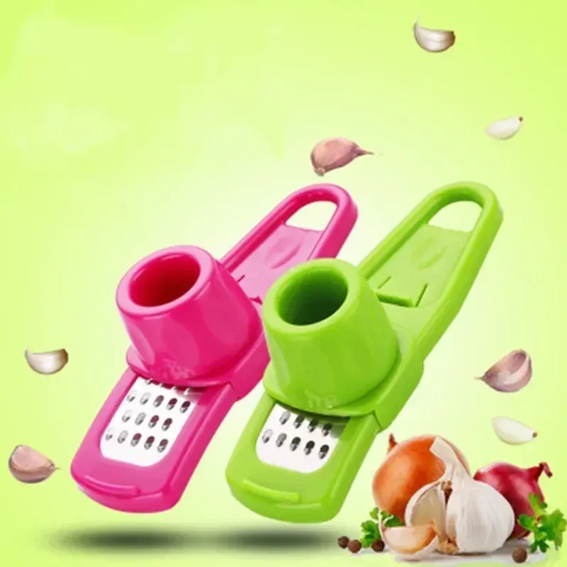 Broyeur d'ail et gingembre, presse-ail, râpe, éplucheur manuel, hachoir à ail, outil de hachage, accessoires de cuisine - Image 1