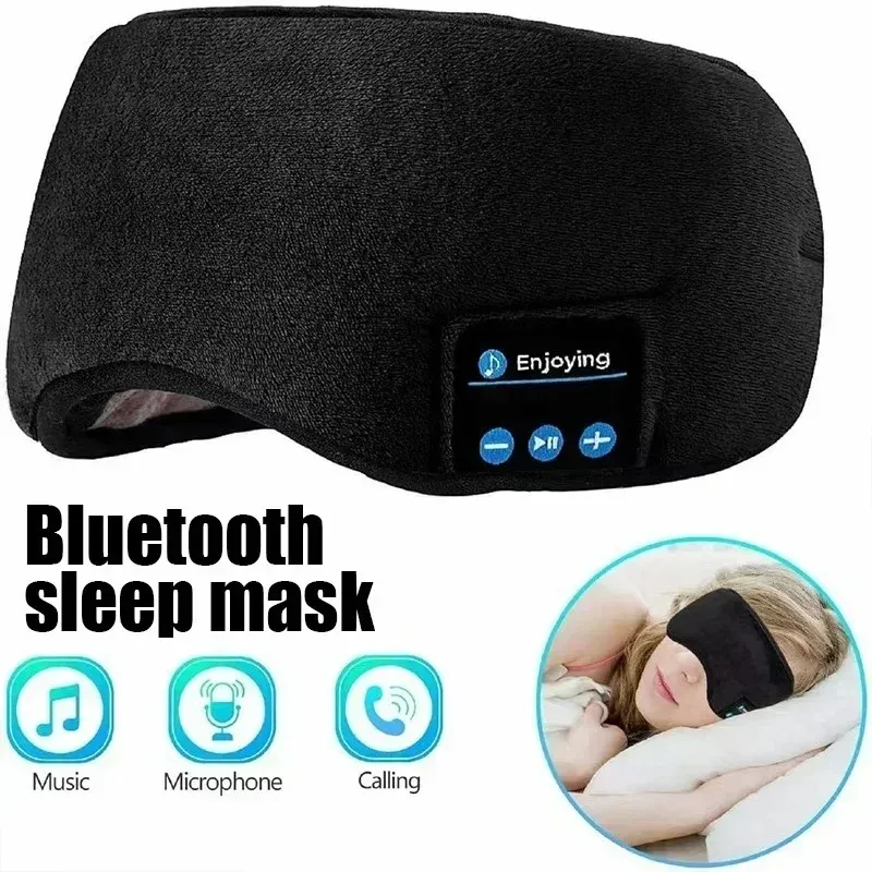 Masque de sommeil Bluetooth avec écouteurs intégrés, bandeau doux et élastique 5