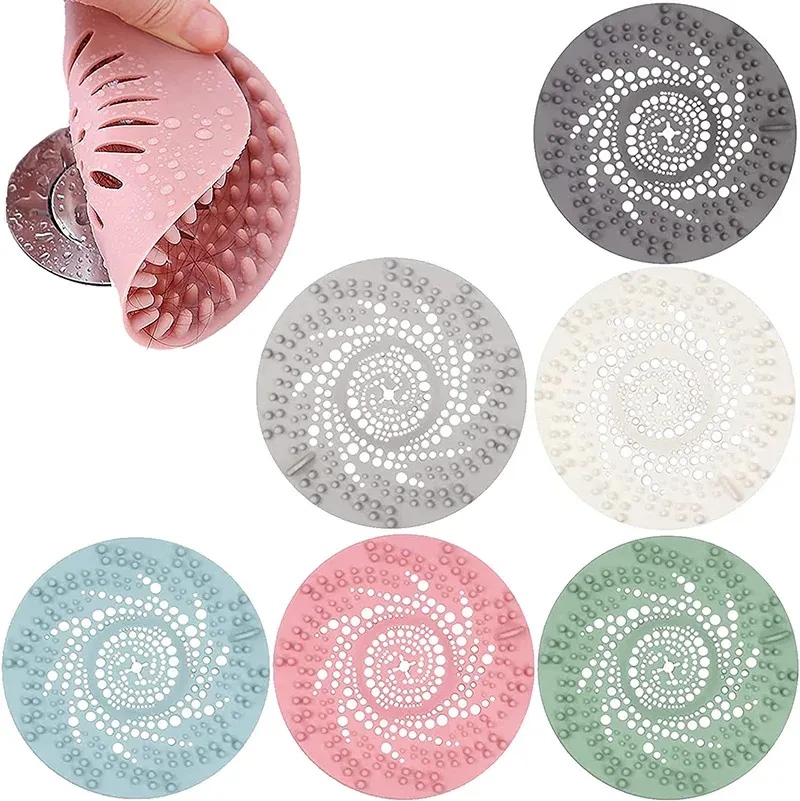 Crépine de vidange en silicone, filtre de sol pour douche, passoire d'évier et attrape-cheveux pour cuisine et salle de bain, 1 pièce - Image 1