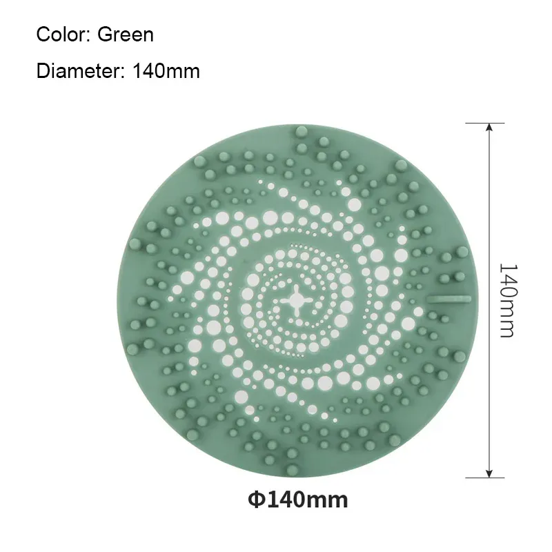 Crépine de vidange en silicone, filtre de sol pour douche, passoire d'évier et attrape-cheveux pour cuisine et salle de bain, 1 pièce 8