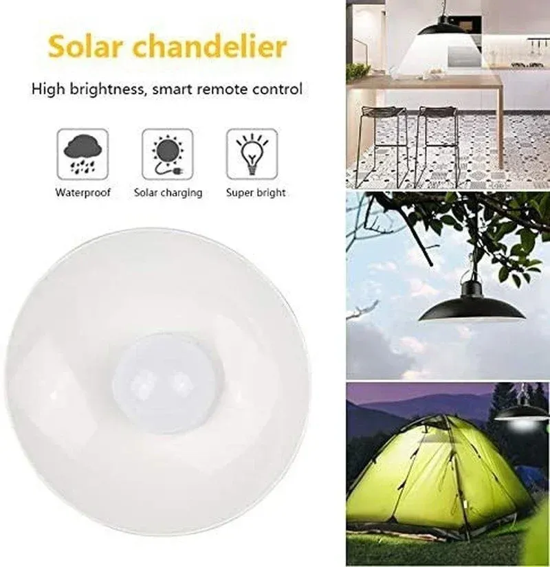 Finition et matériaux du lustre solaire extérieur