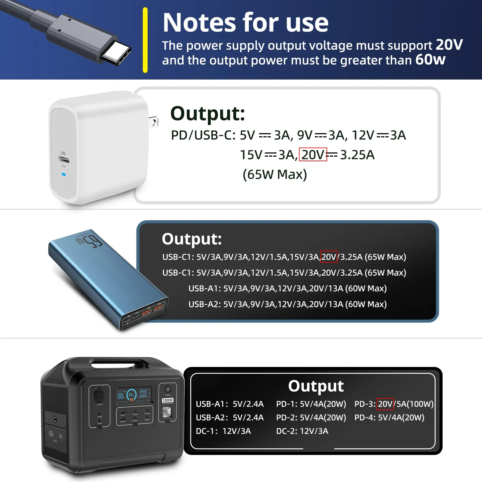 Câble d'alimentation étanche pour Starlink Mini, câble USB-C vers CC, entrée 100 W (2 m / 6,6 pieds) 4