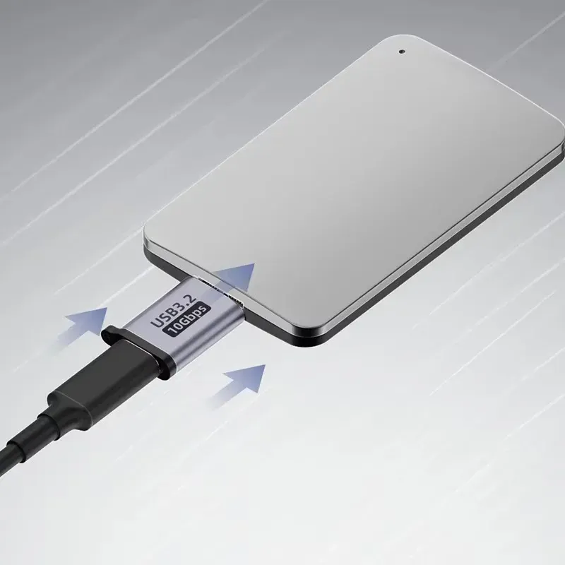 Adaptateur USB-C 3.0 Micro-B mâle vers USB-C femelle, connecteur USB-C vers Micro-B pour ordinateur portable, boîtier de disque dur externe Samsung S5 4