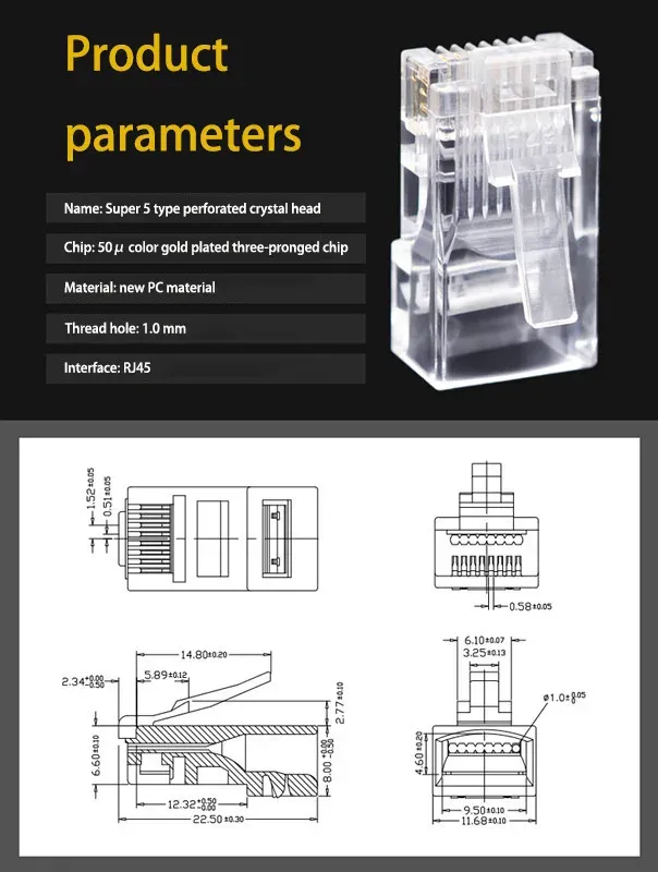 Connecteurs RJ45 pour installation professionnelle
