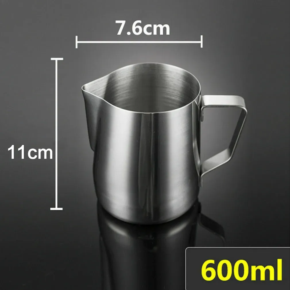 Pichet à lait en acier inoxydable 100, 350 et 600 ml, pour mousse et café latte 9