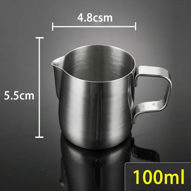 Pichet à lait en acier inoxydable 100, 350 et 600 ml, pour mousse et café latte 8