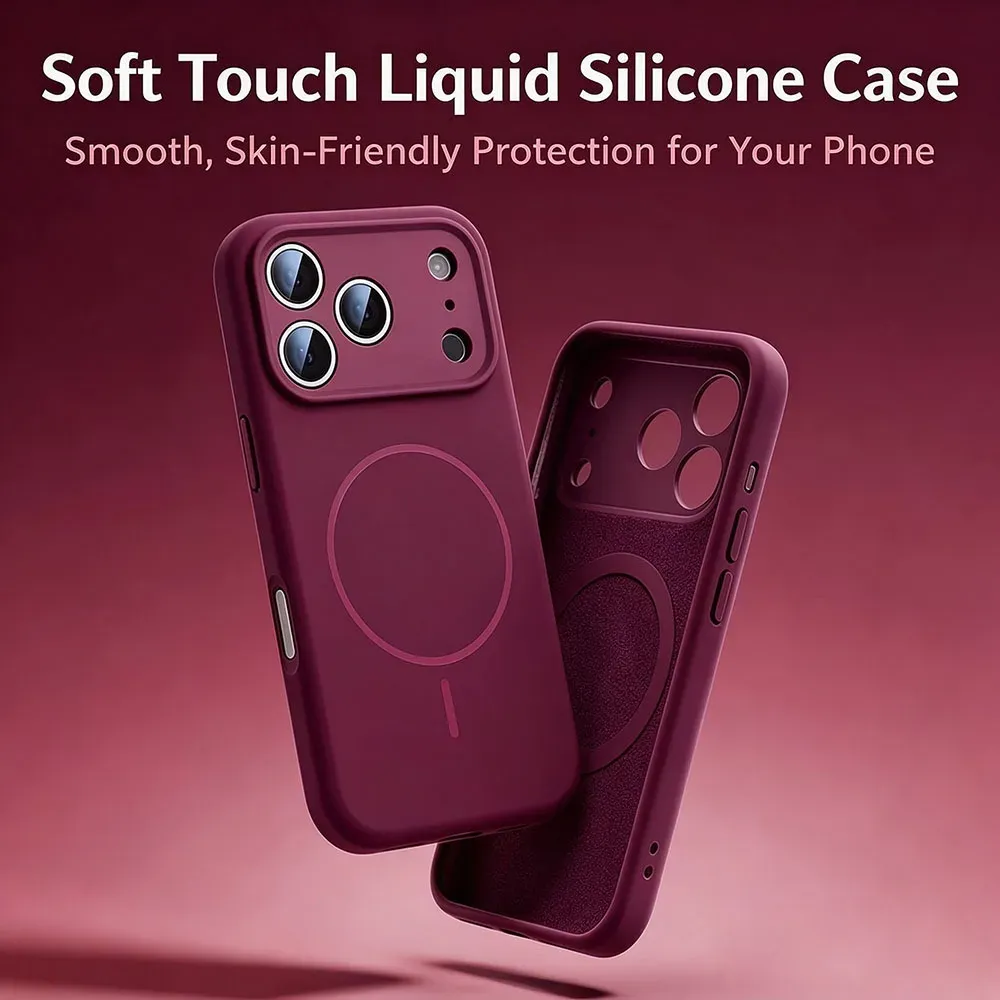 Coque en silicone liquide, vue de profil