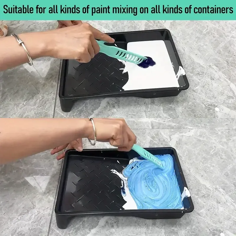 Ensemble d'agitateurs de peinture en plastique réutilisables et légers pour travaux de rénovation 4