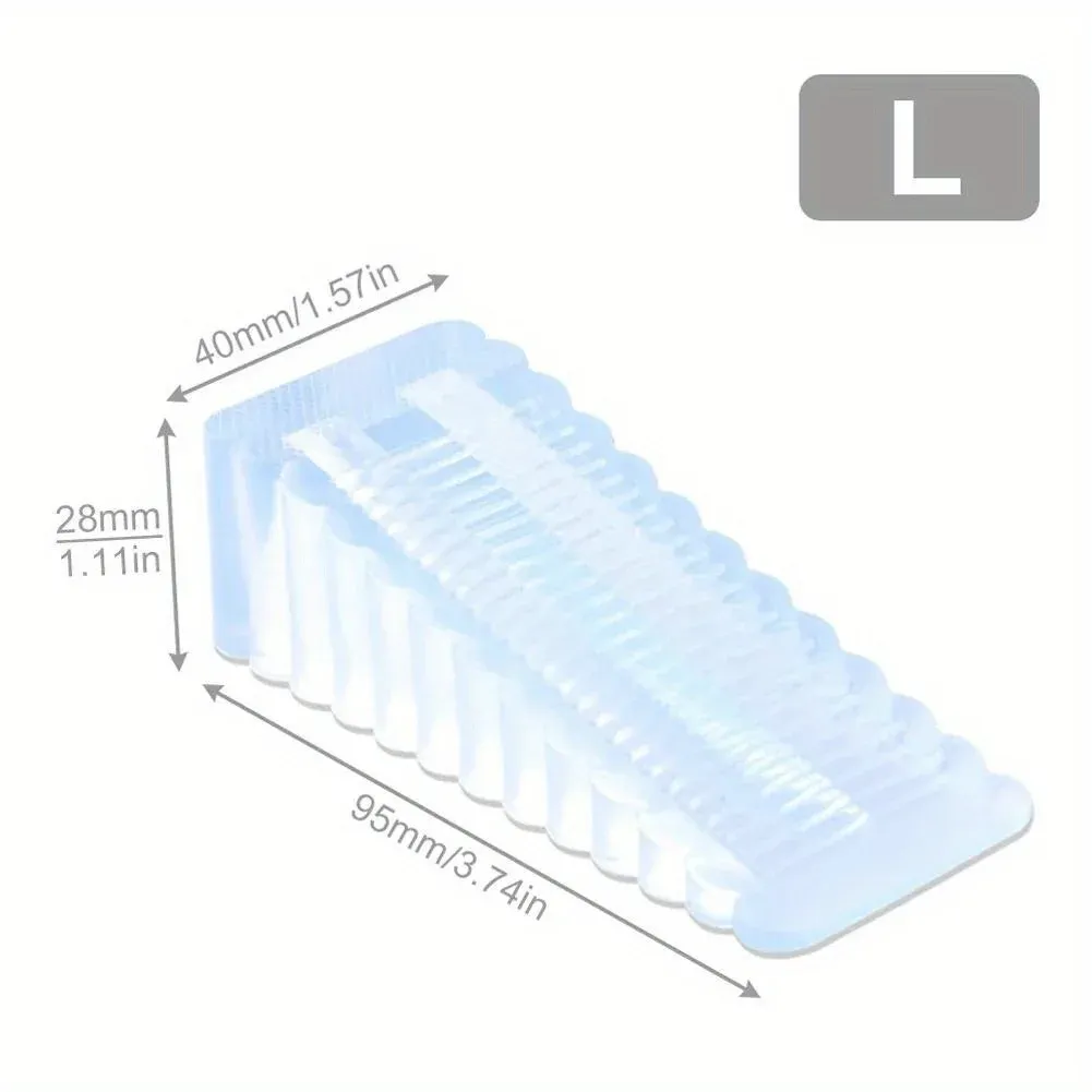 Lot de 4 butées de porte transparentes anti-collision pour salon, chambre, salle de bain et bureau 3