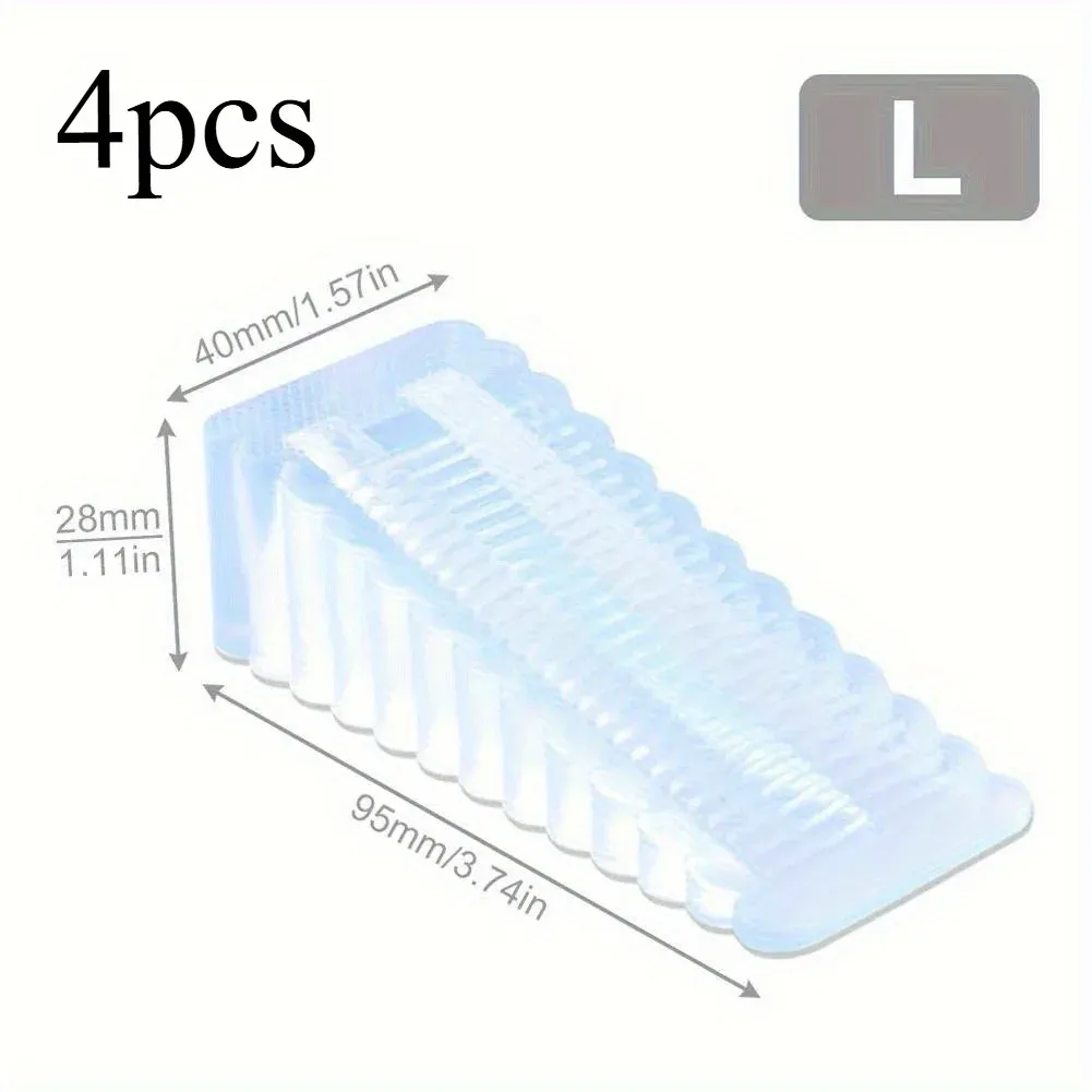 Lot de 4 butées de porte transparentes anti-collision pour salon, chambre, salle de bain et bureau 9