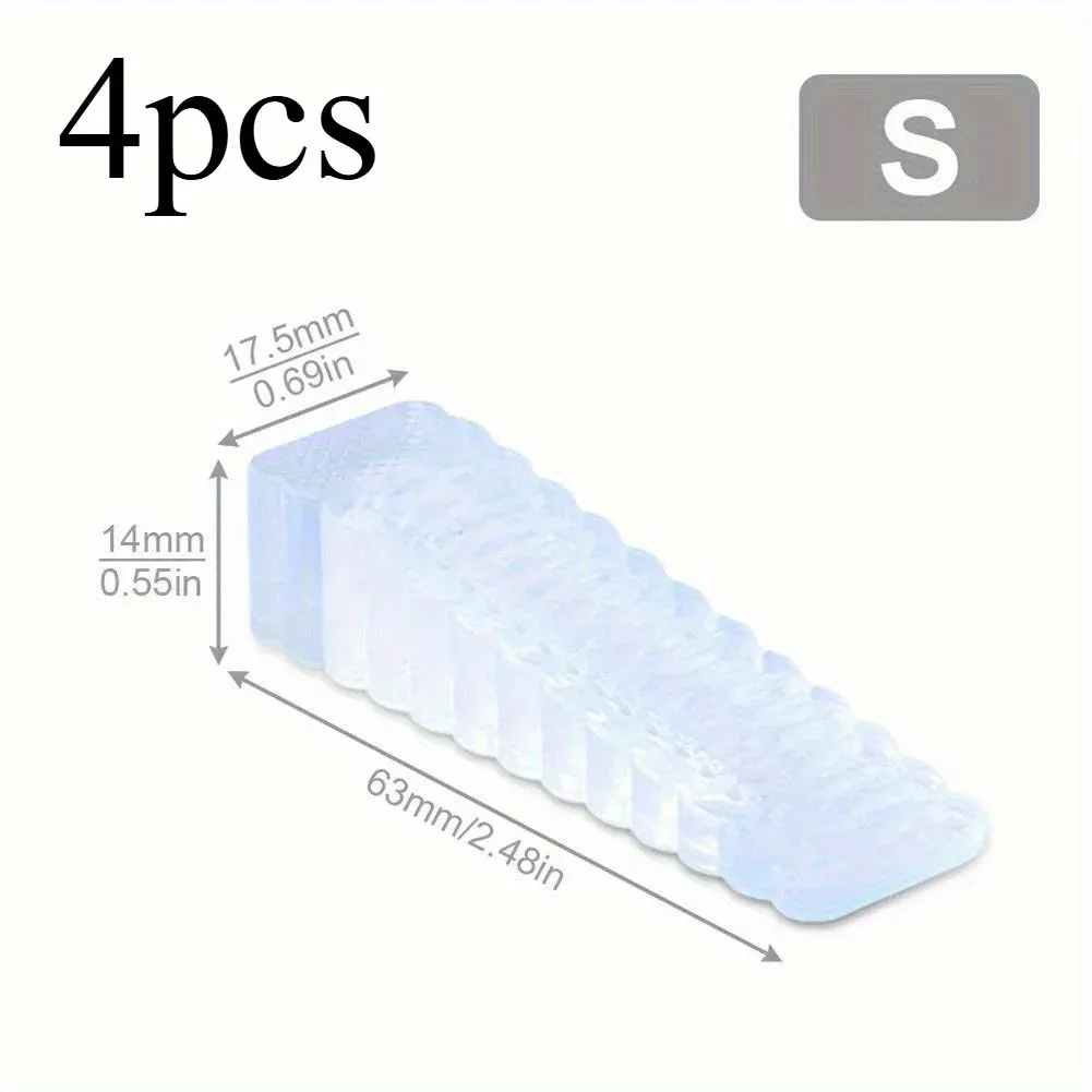 Lot de 4 butées de porte transparentes anti-collision pour salon, chambre, salle de bain et bureau 7