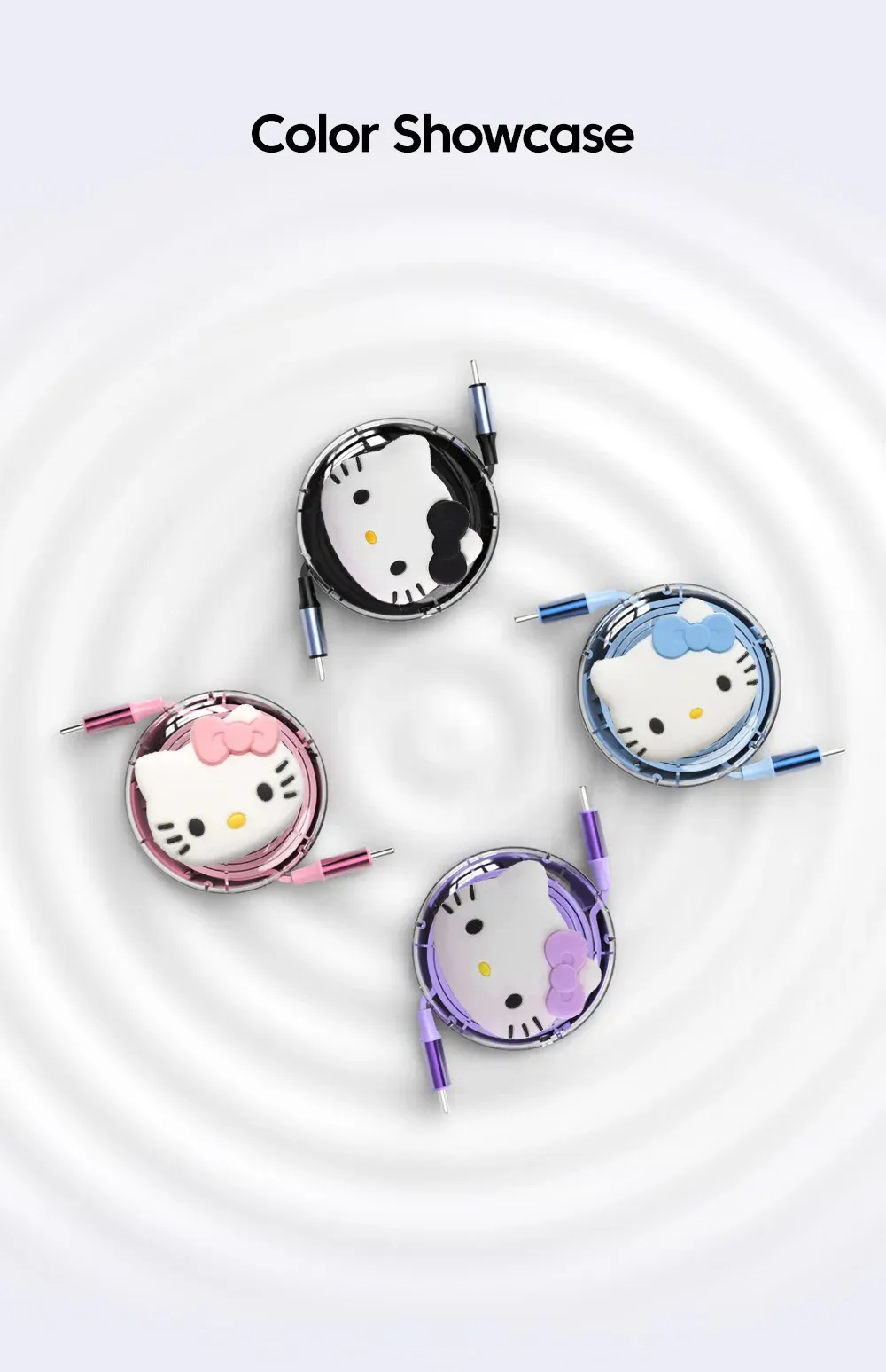 Câble Hello Kitty en détail, design et finition